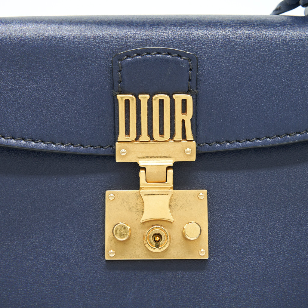 CHRISTIAN DIOR DIORADDICT TOP HANDLE BAG IN NAVY