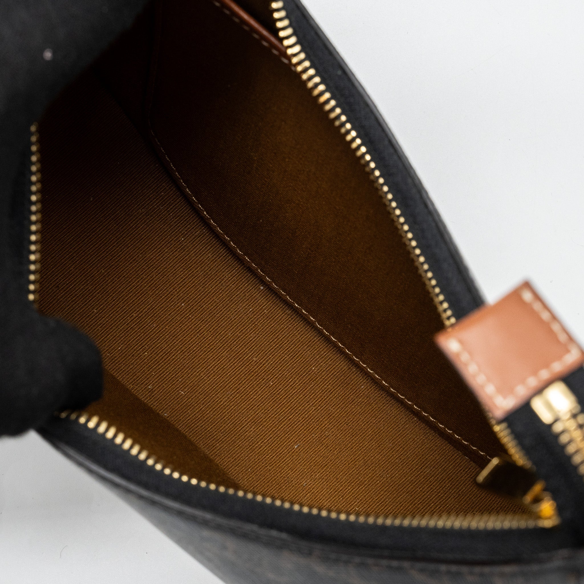 CELINE AVA BAG TRIOMPHE CANVAS / CALFSKIN BROWN GHW