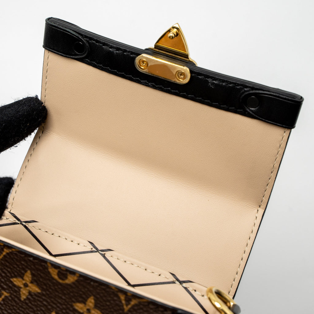 LOUIS VUITTON VERTICAL TRUNK POCHETTE MONOGRAM CANVAS GHW