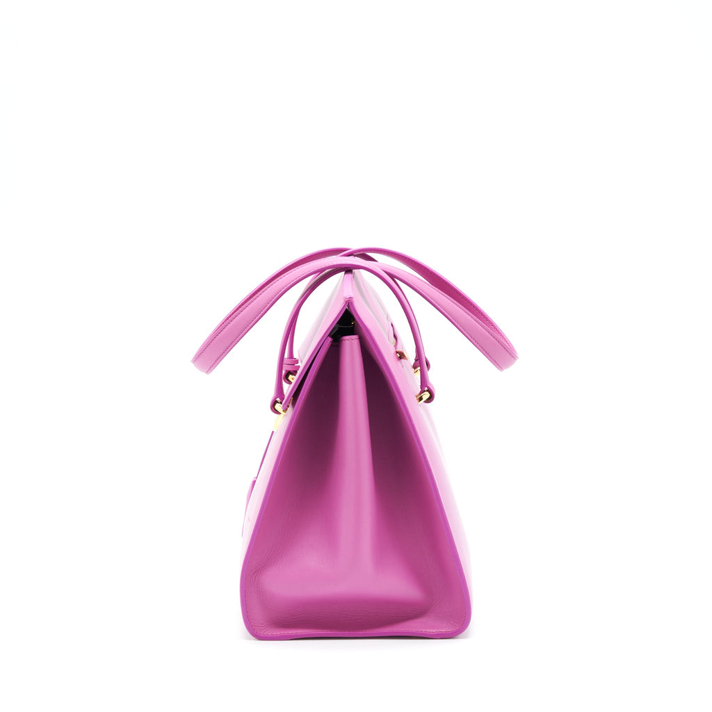 SALVATORE FERRAGAMO SHOULDER BAG TRIFOLIO PINK GHW