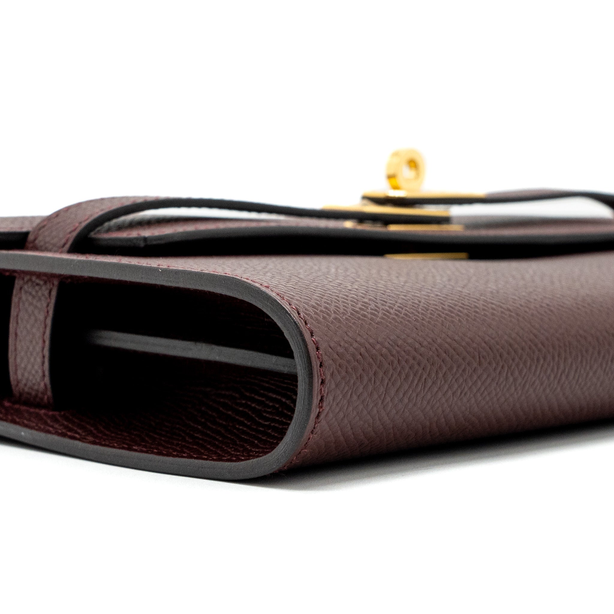HERMES KELLY TO GO EPSOM 57 BORDEAUX GHW