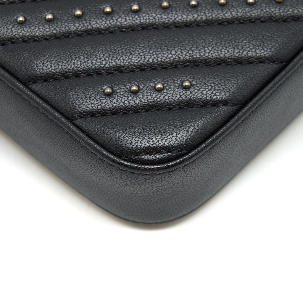 CHANEL REISSUE WALLET ON CHAIN CALFSKIN BLACK RUTHENIUM HARDWARE