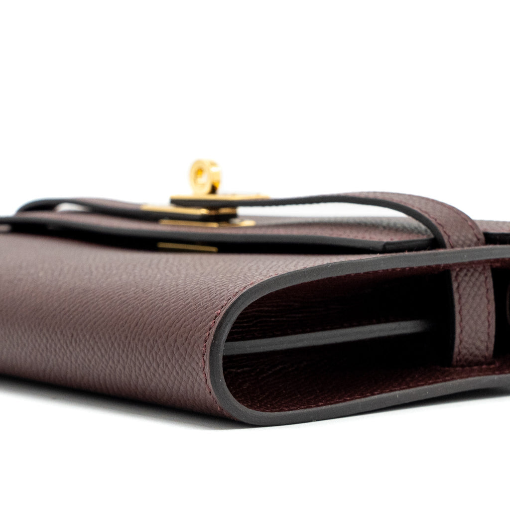 HERMES KELLY TO GO EPSOM 57 BORDEAUX GHW