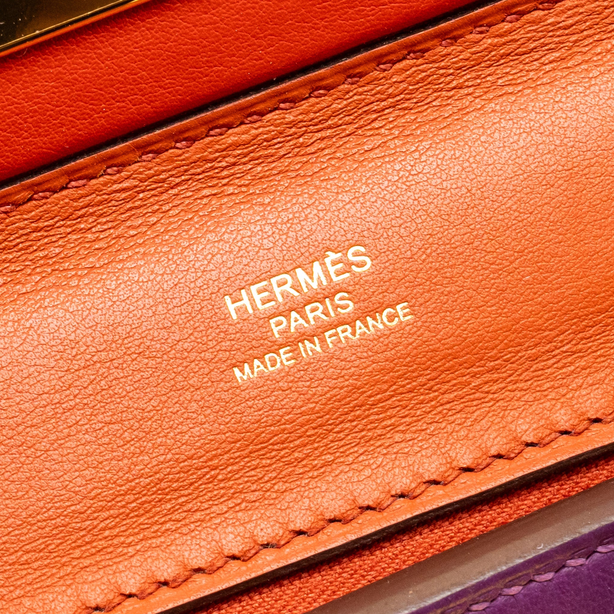 HERMES MINI 24/24 2424-21 BAG EVERCOLOR/ SWIFT TERRE/ CAPUCINE / ANEMONE GHW