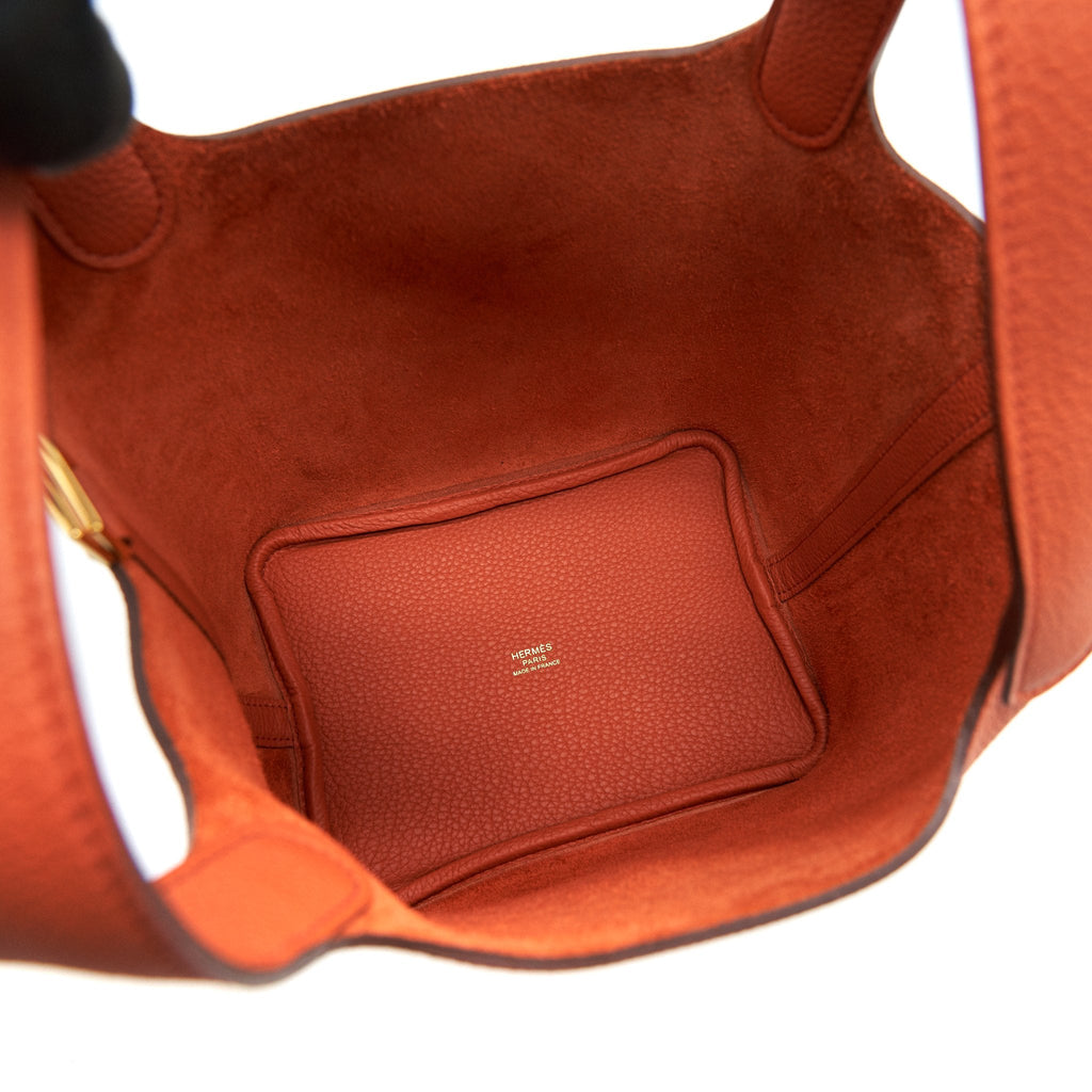 HERMES PICOTIN LOCK 18 BAG R1 TERRE BATTUE WITH GHW
