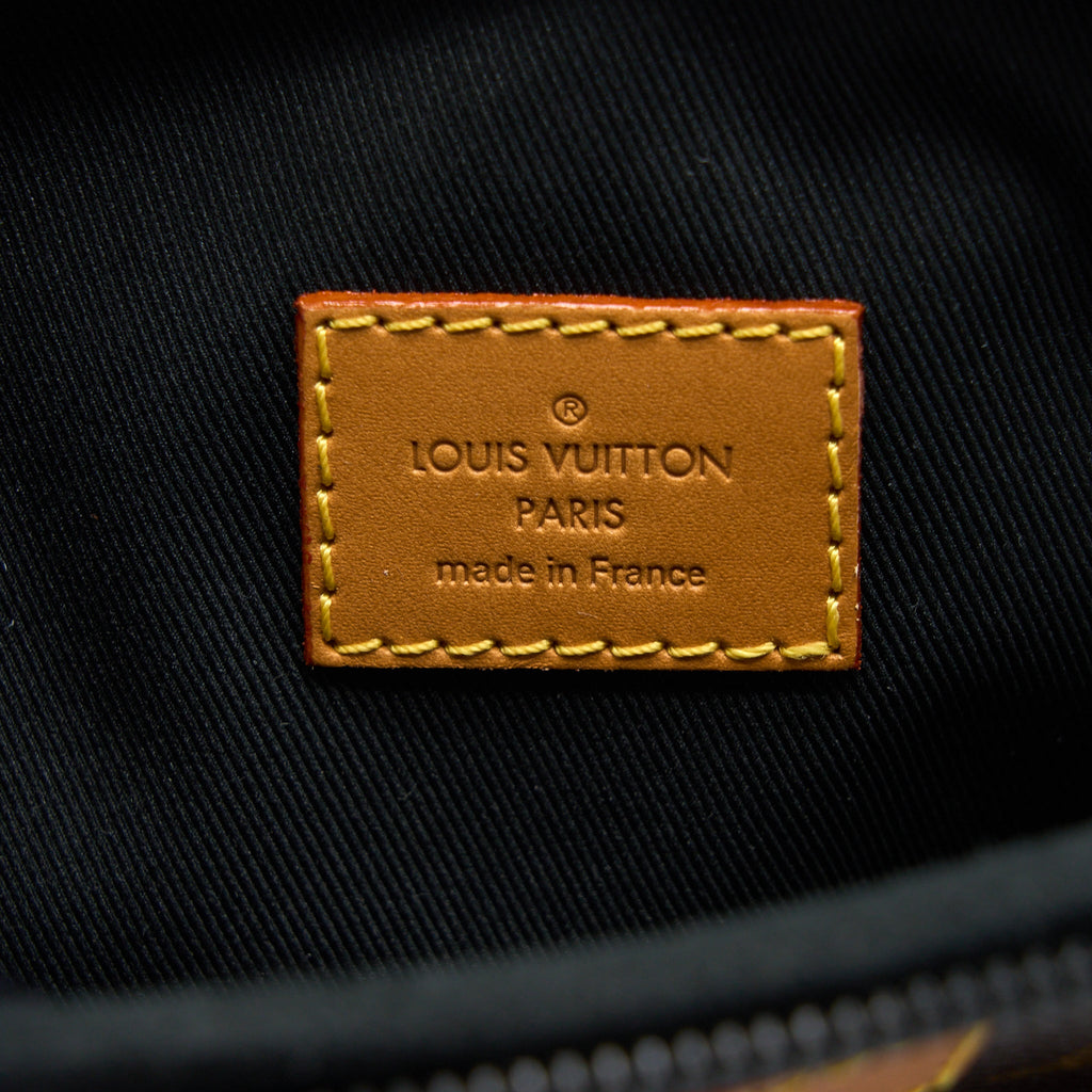 LOUIS VUITTON NIGO AMAZONE SLING BAG DAMIER EBENE CANVAS BROWN BLACK HARDWARE