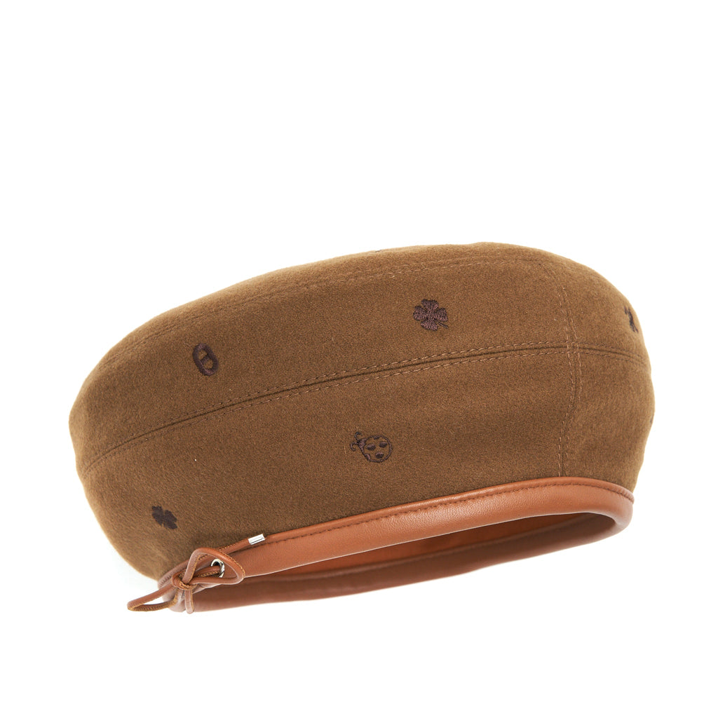 HERMES SAINT HONORE CHARMS BERET SIZE56