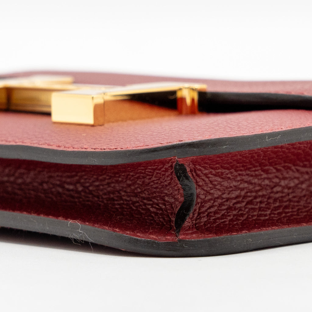 HERMES CONSTANCE SLIM EVERCOLOR K1 ROUGE GRENAT GHW