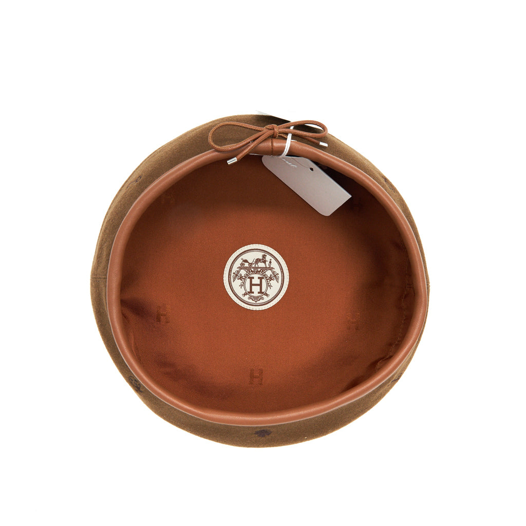 HERMES SAINT HONORE CHARMS BERET SIZE56
