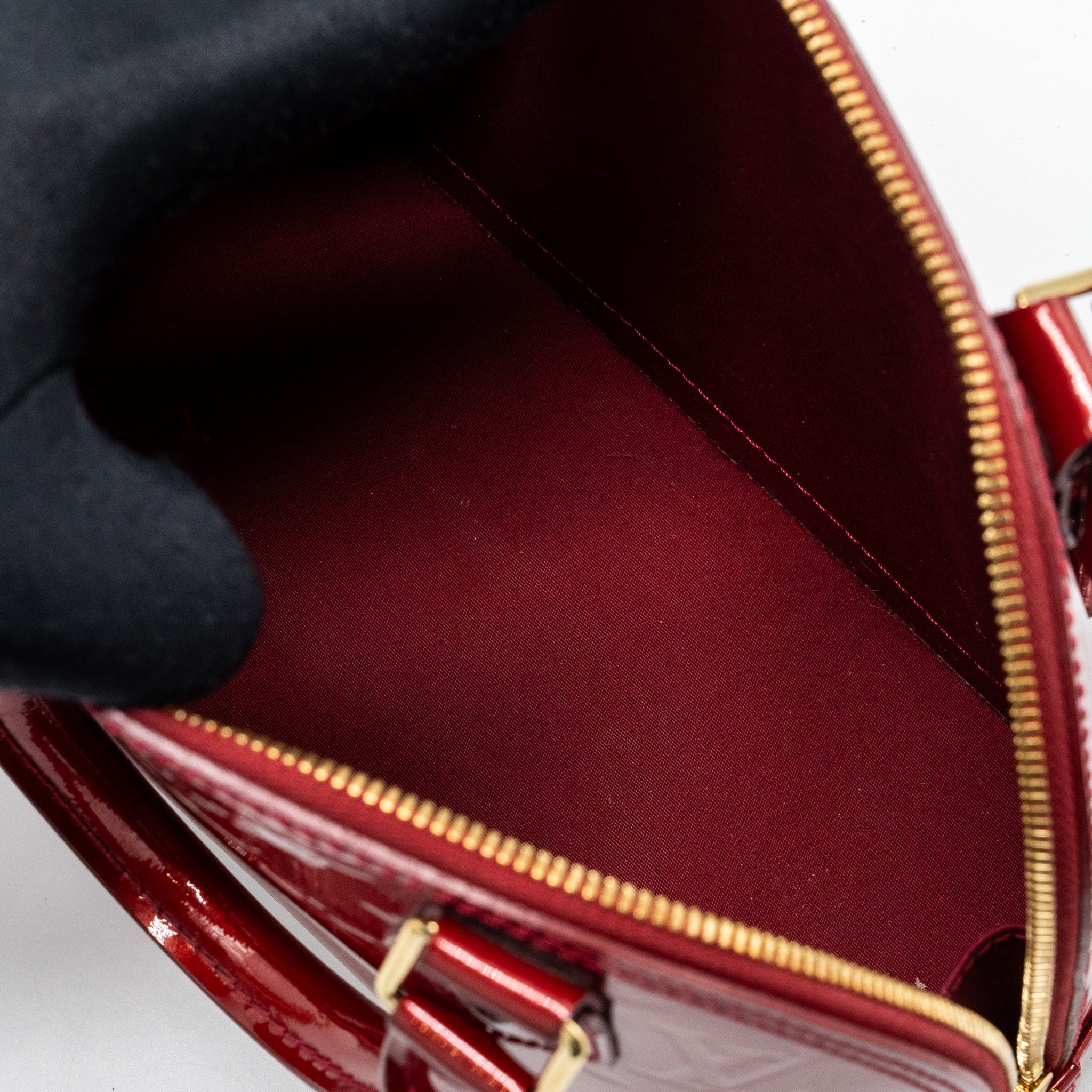 LOUIS VUITTON ALMA BB PATENT RED GHW