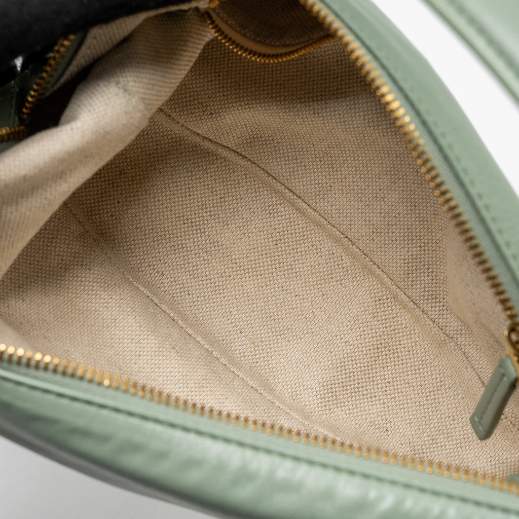 BOTTEGA VENETA KNOT SHOULDER BAG CALFSKIN LIGHT GREEN GHW