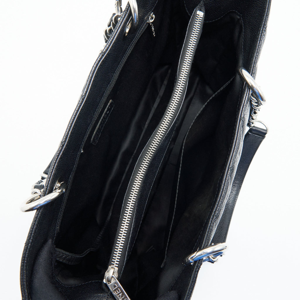 CHANEL GRAND SHOPPING TOTE CAVIAR BLACK SHW
