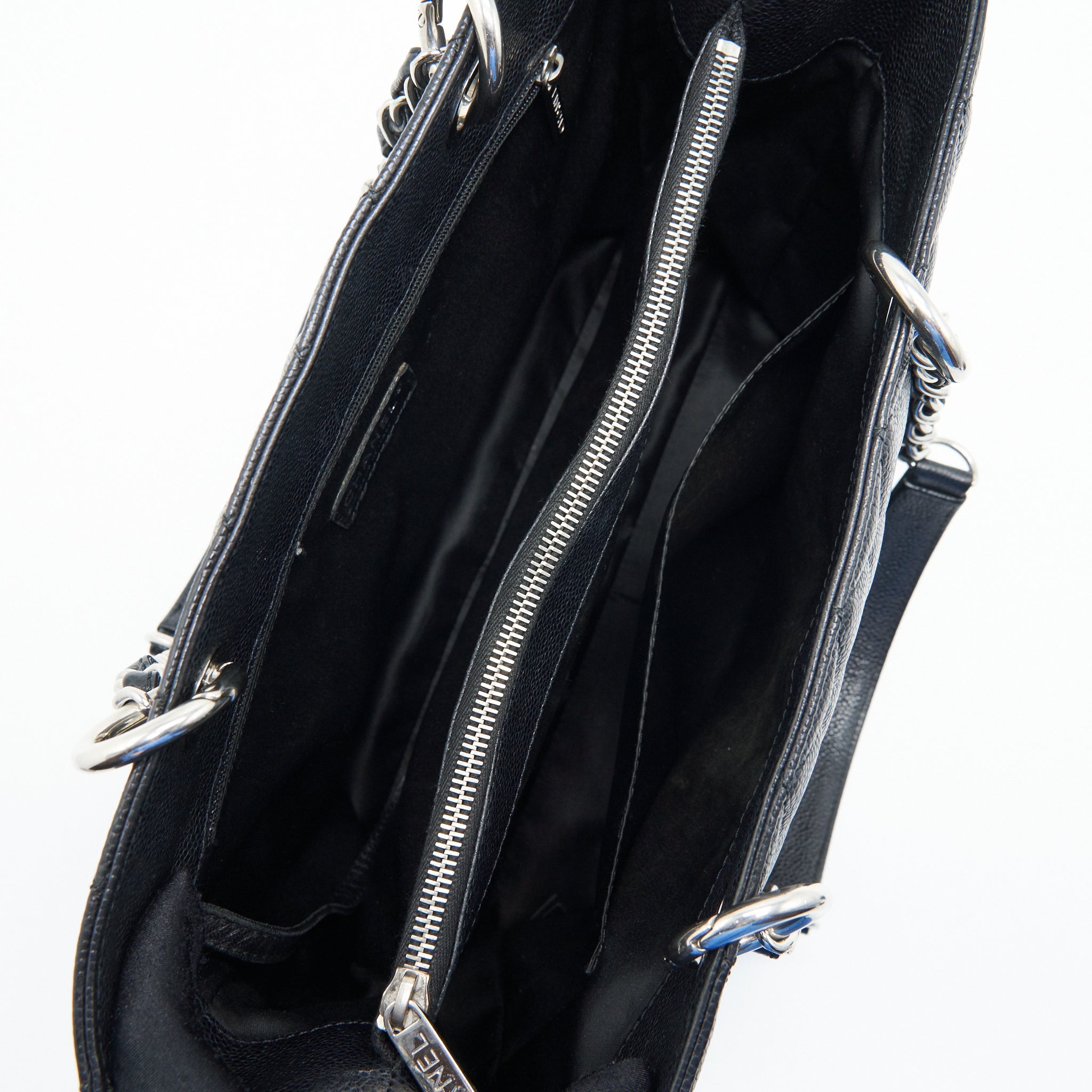 CHANEL GRAND SHOPPING TOTE CAVIAR BLACK SHW