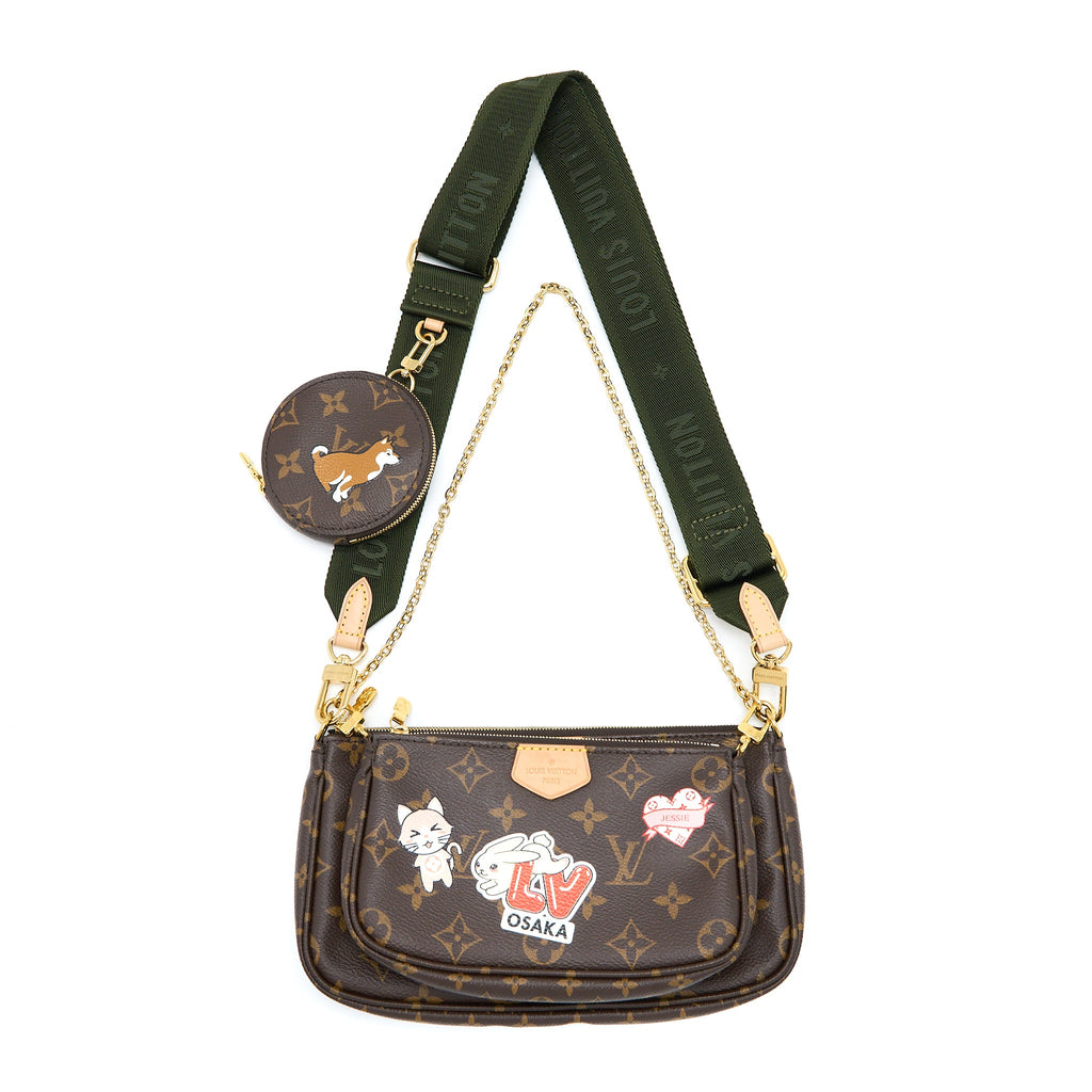 LOUIS VUITTON MULTI POCHETTE LIMITED EDITION MONOGRAM CANVAS MULTICOLOUR GHW