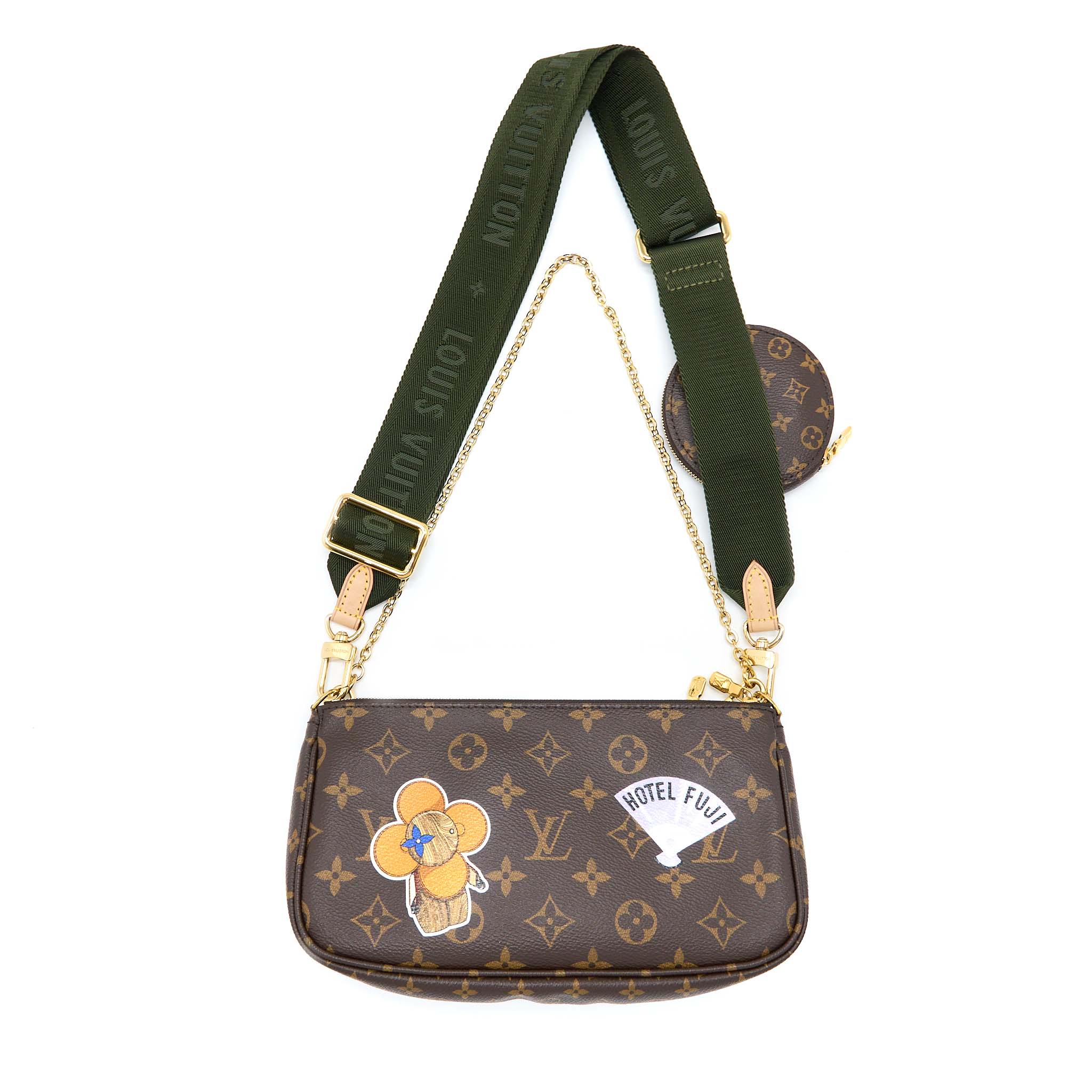 LOUIS VUITTON MULTI POCHETTE LIMITED EDITION MONOGRAM CANVAS MULTICOLOUR GHW