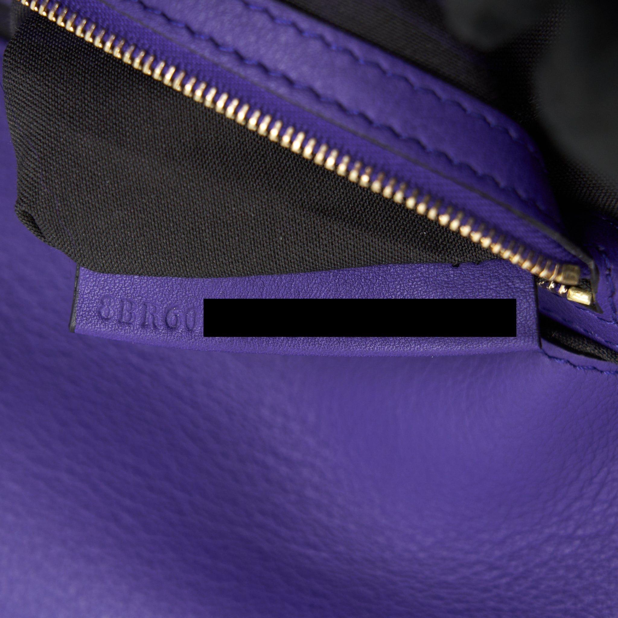 FENDI BAGUETTE FUR HANDBAG PURPLE