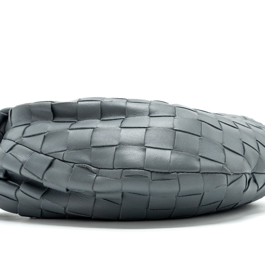 BOTTEGA VENETA MINI JODIE LAMBSKIN STORM GHW
