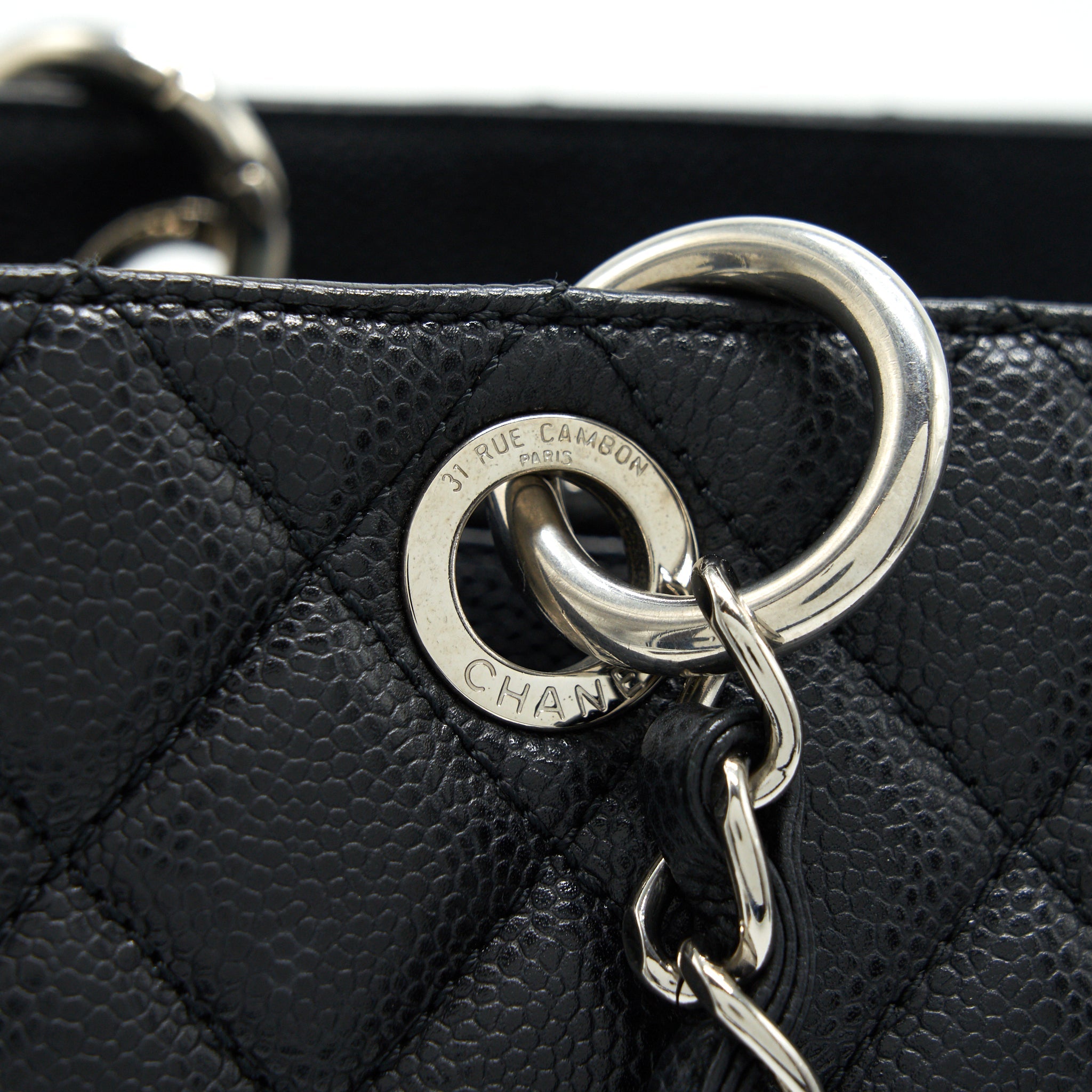 CHANEL GRAND SHOPPING TOTE CAVIAR BLACK SHW