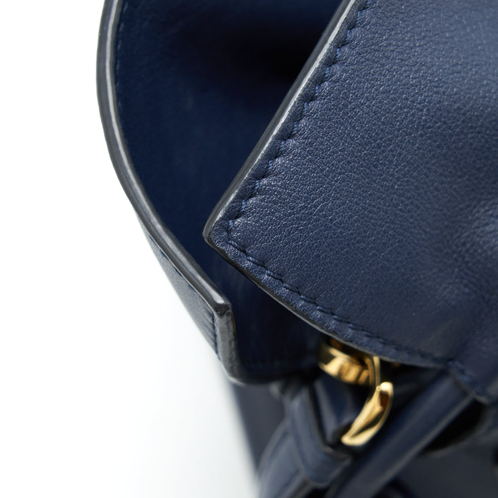 LOEWE FLAMENCO CLUTCH / CROSSBODY BAG LAMBSKIN NAVY