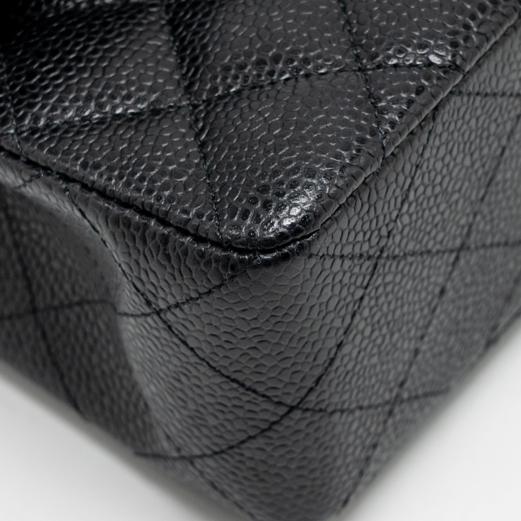 CHANEL SMALL CLASSIC DOUBLE FLAP BAG CAVIAR BLACK GHW (MICROCHIP)