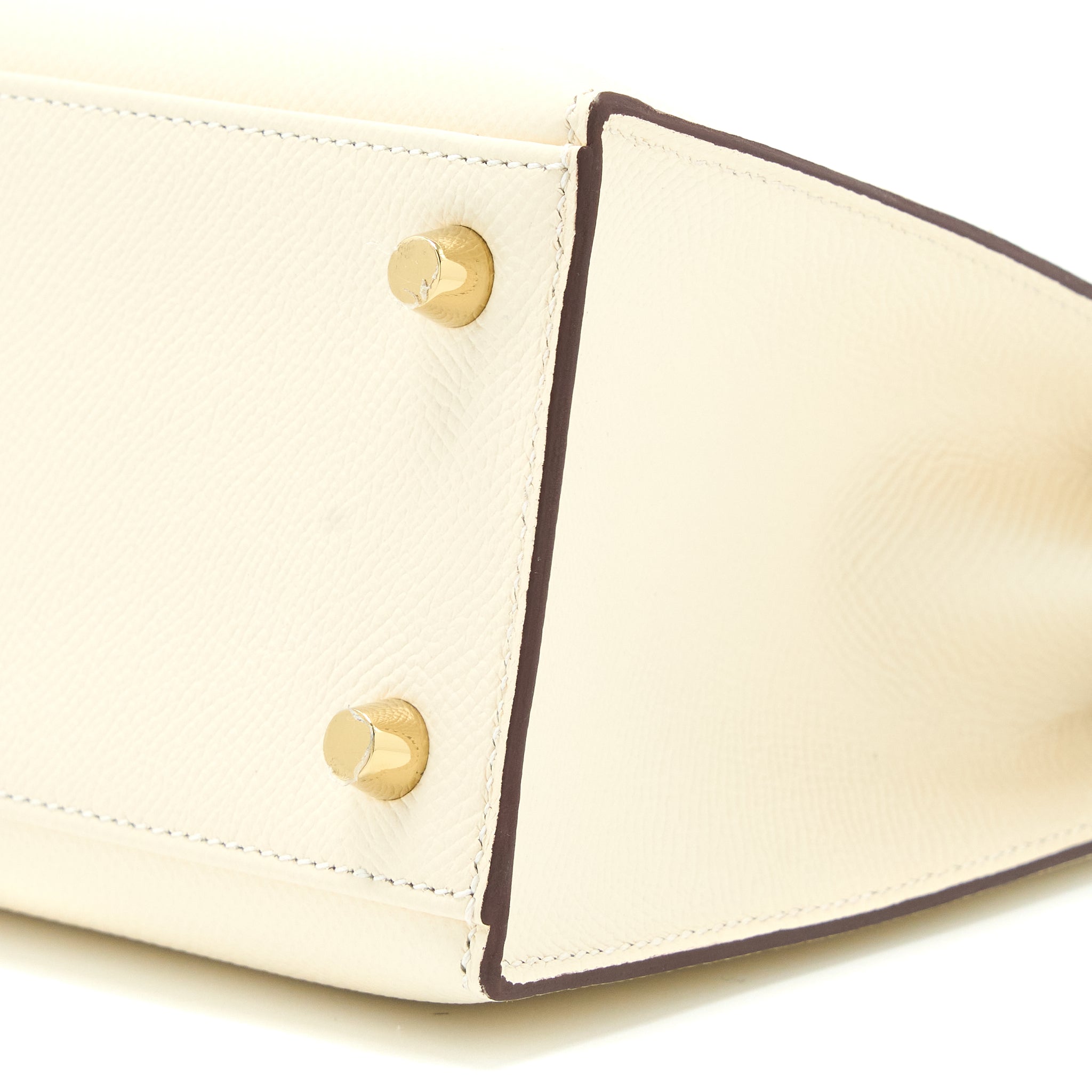 HERMES KELLY 25 EPSOM NATA GHW