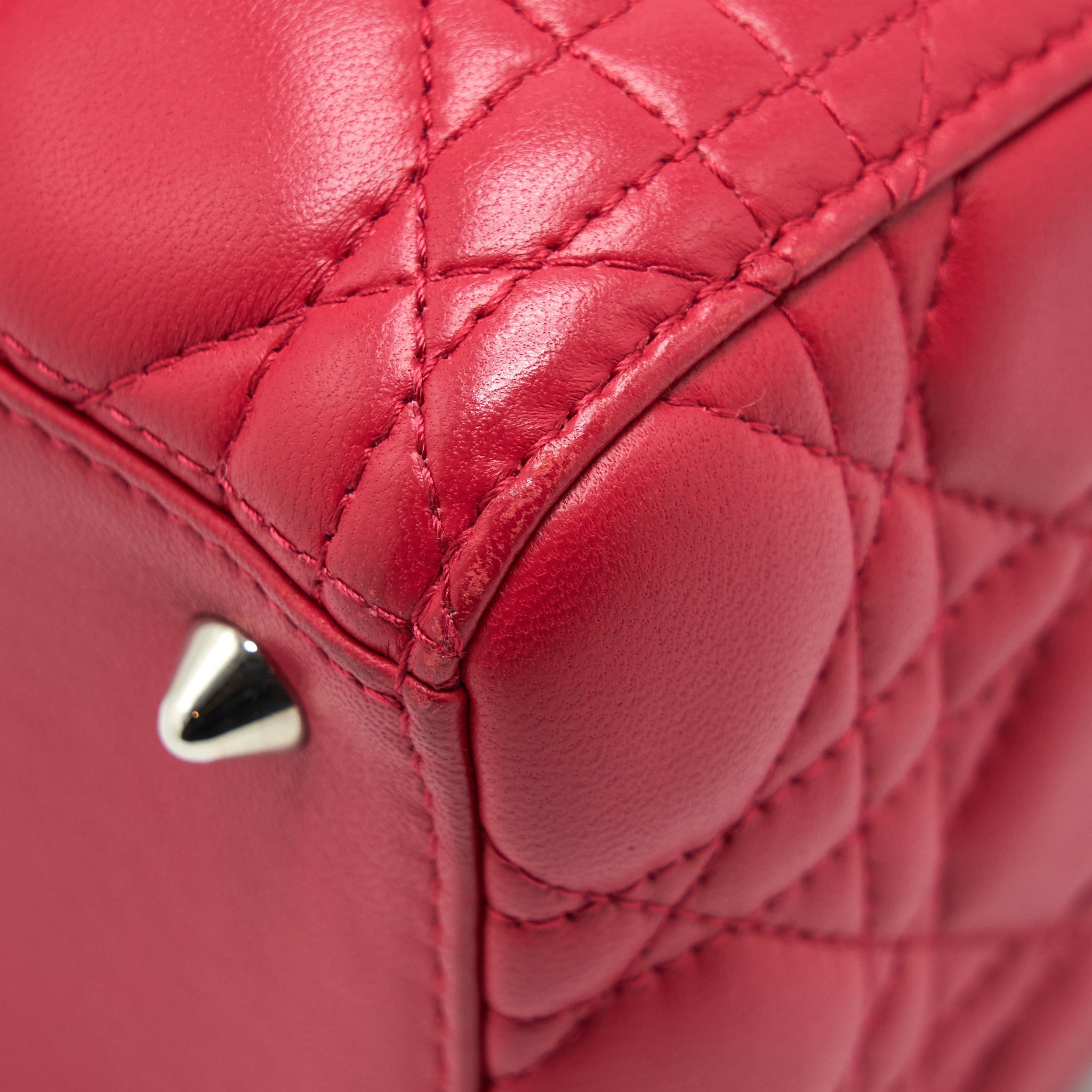 DIOR MEDIUM LADY DIOR LAMBSKIN PINK SHW