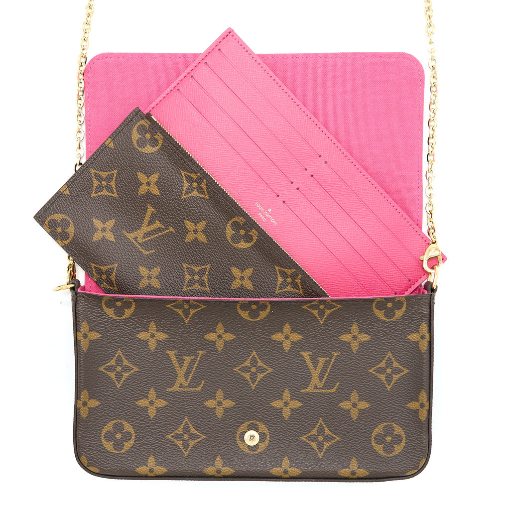 LOUIS VUITTON FELICIE POCHETTE VIVIENNE MASCOT ON HOLLYWOOD DRIVE MONOGRAM CANVAS GHW
