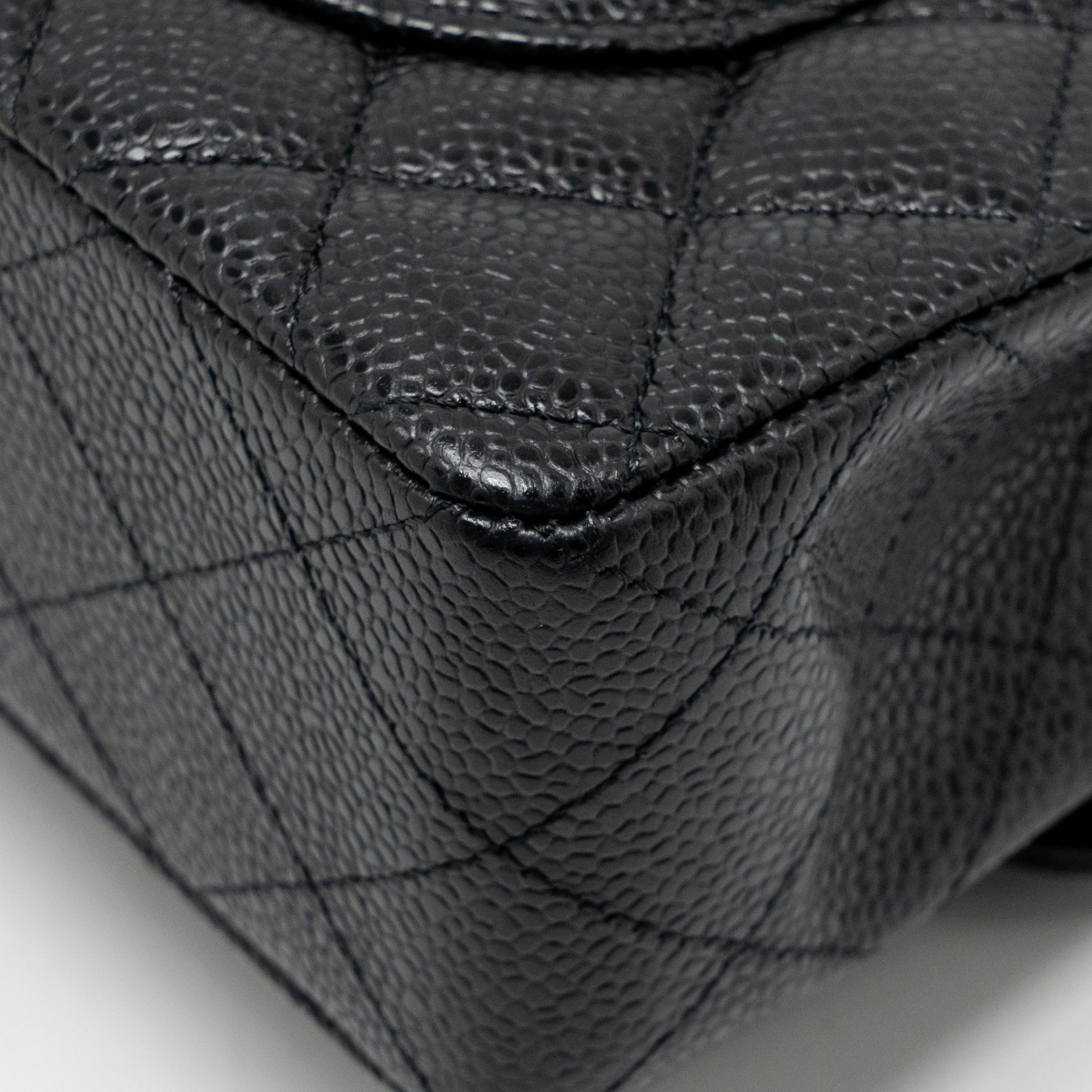 CHANEL SMALL CLASSIC DOUBLE FLAP BAG CAVIAR BLACK GHW (MICROCHIP)