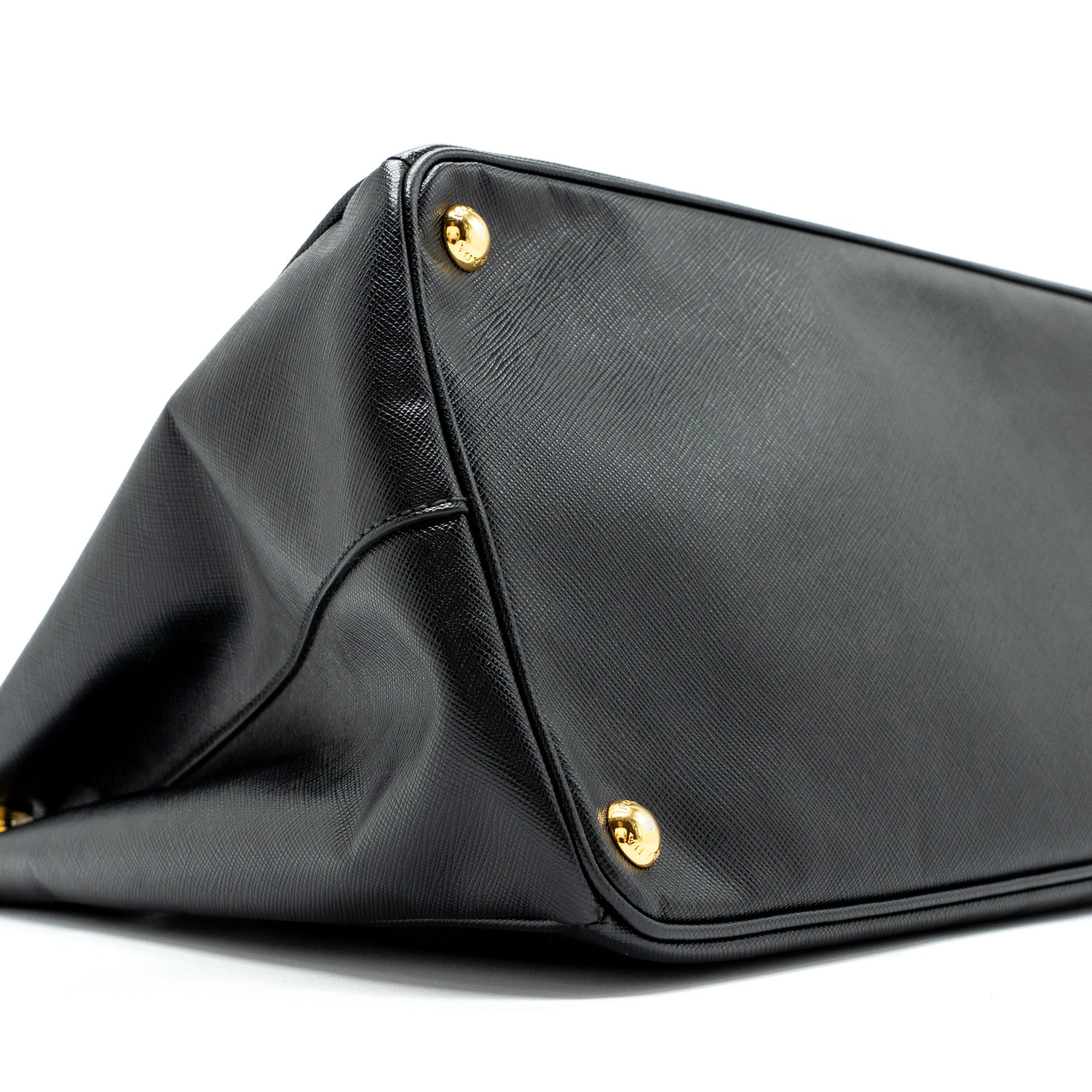 PRADA SAFFIANO TOTE BAG CALFSKIN BLACK GHW