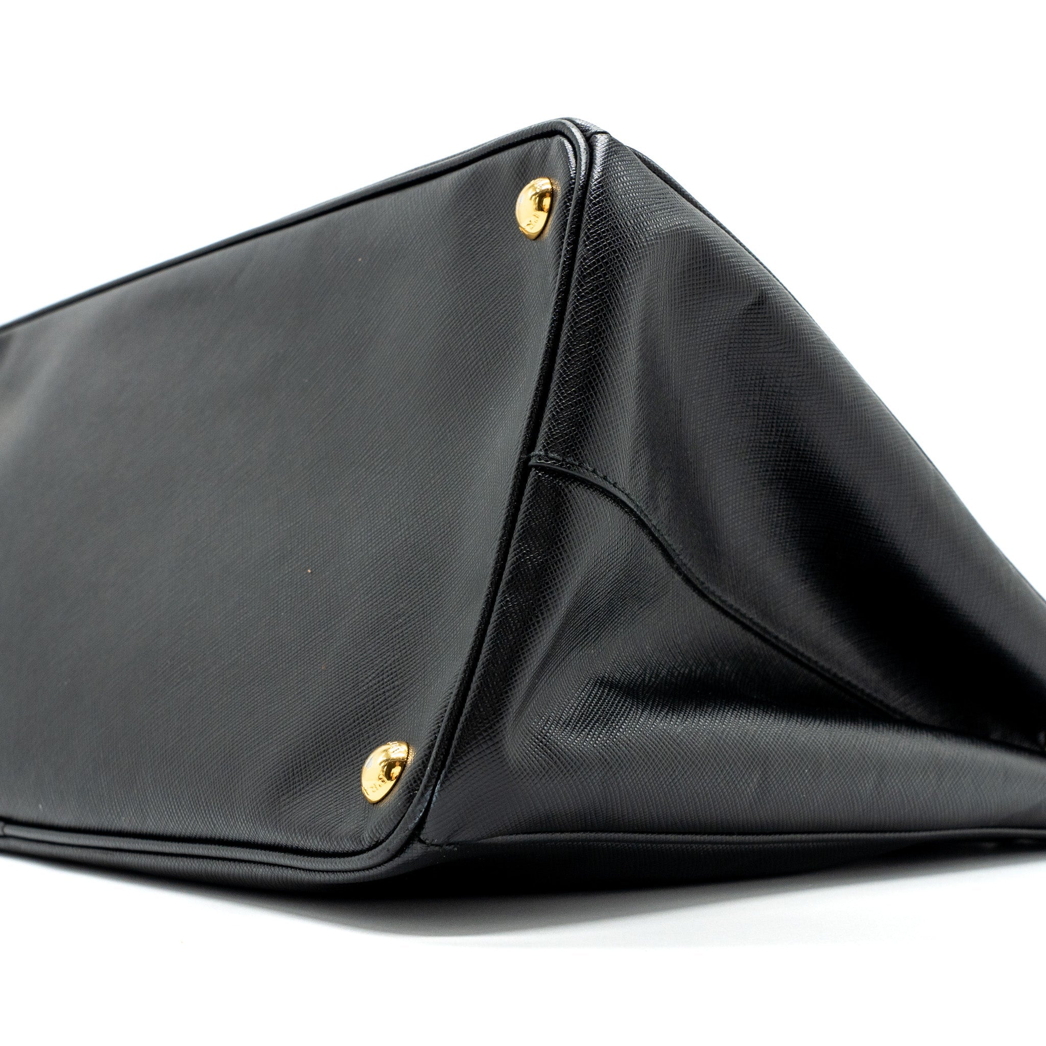 PRADA SAFFIANO TOTE BAG CALFSKIN BLACK GHW