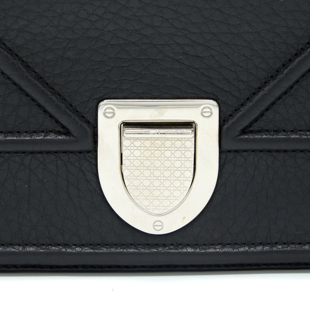 DIOR MEDIUM DIORAMA CALFSKIN BLACK SHW