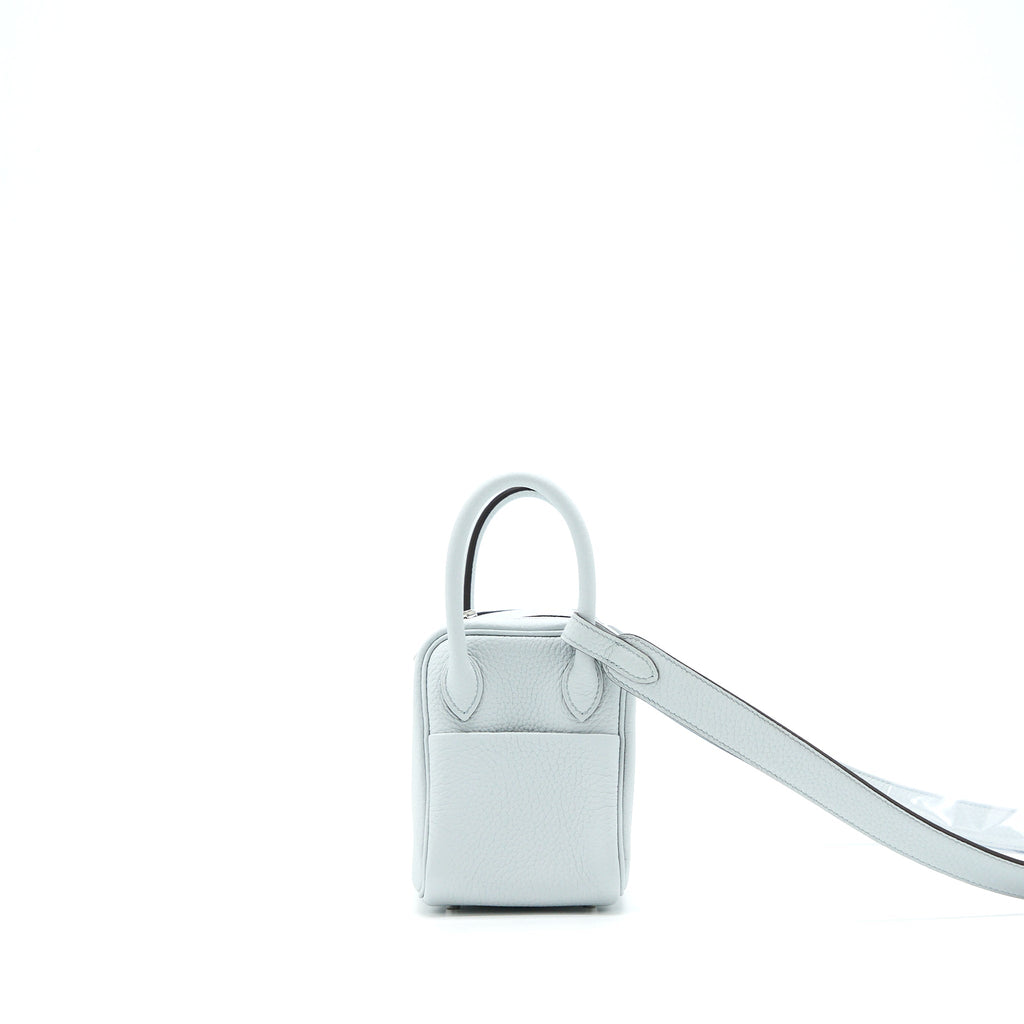 HERMES MINI LINDY CLEMENCE BLUE PALE SHW