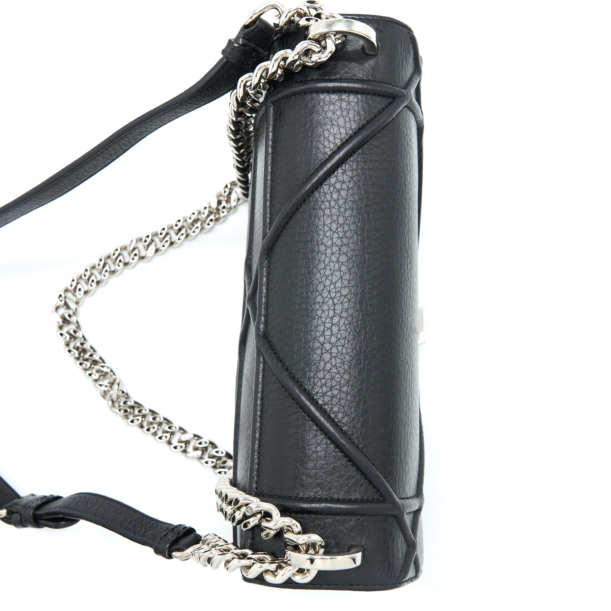 DIOR MEDIUM DIORAMA CALFSKIN BLACK SHW