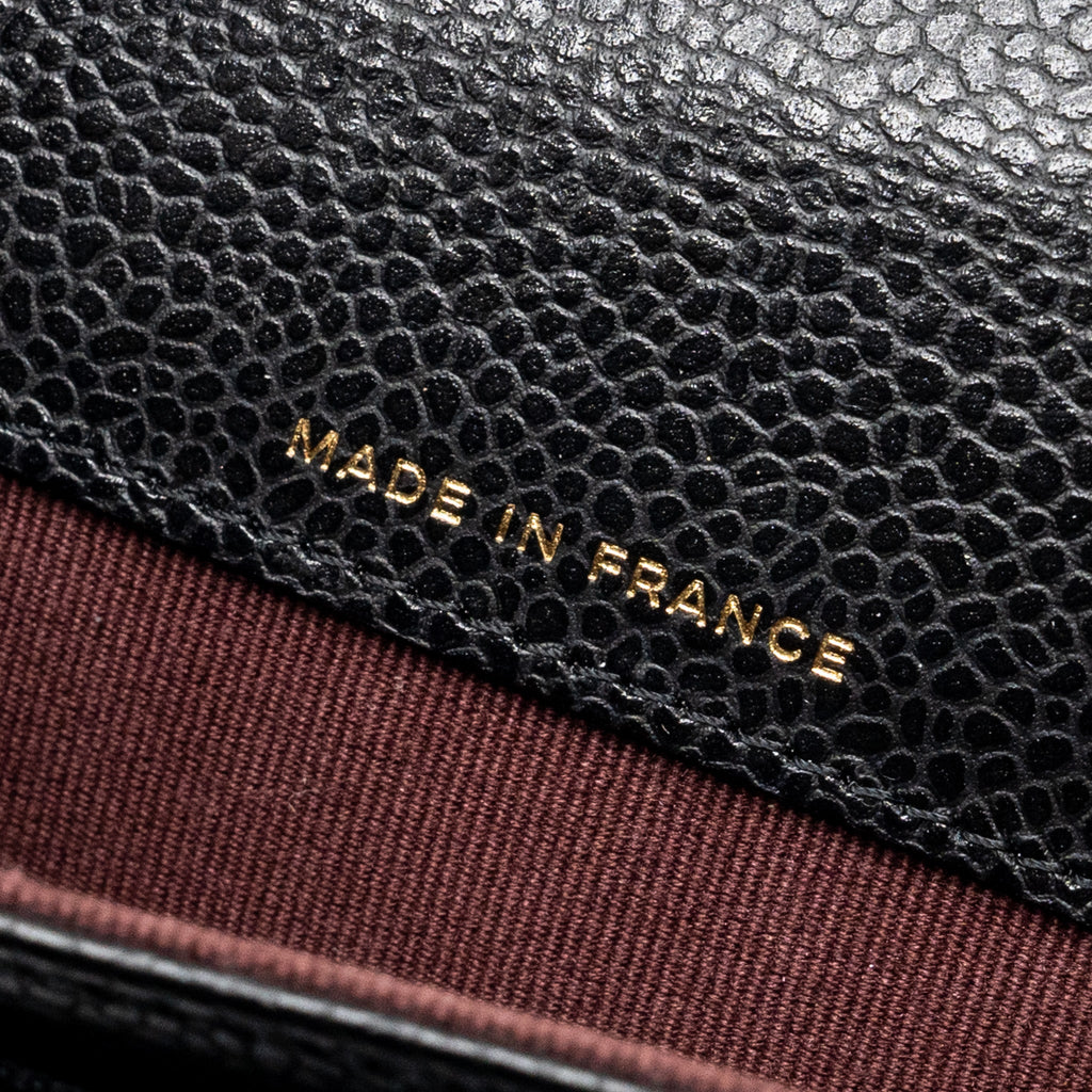 CHANEL CLASSIC FLAP CARD HOLDER CAVIAR BLACK GHW (MICROCHIP)