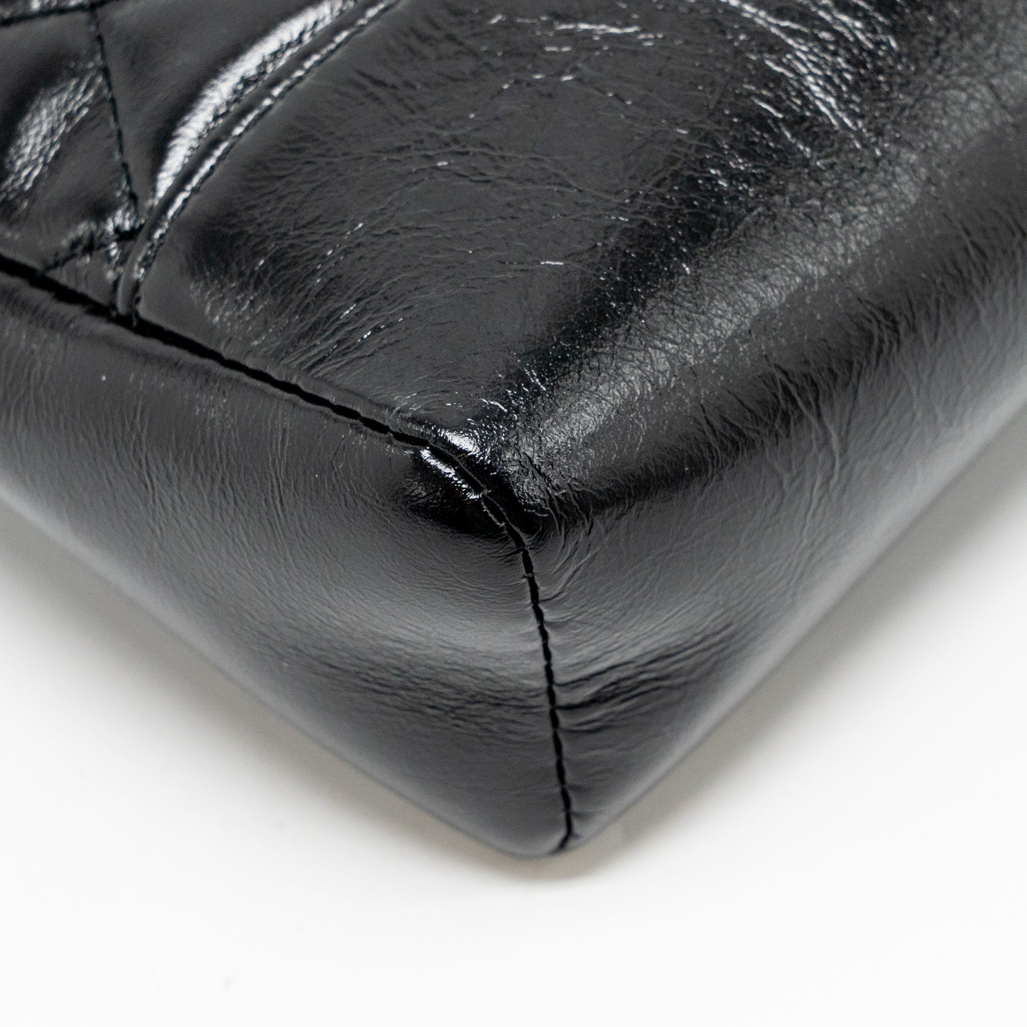 CHANEL MINI 31 BAG SHINY CALFSKIN BLACK LGHW (MICROCHIP)
