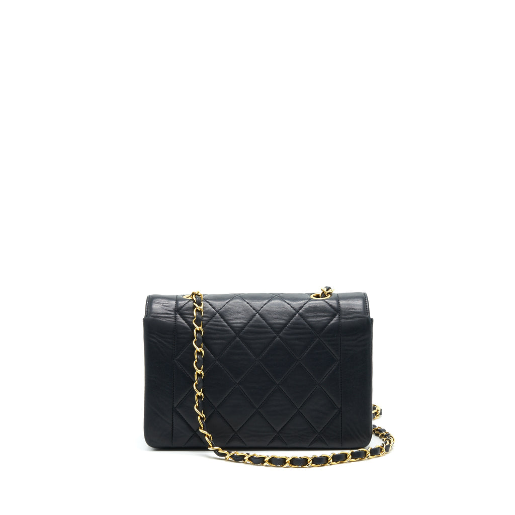 CHANEL DIANA SMALL FLAP BLACK WITH 24K HARDWARE