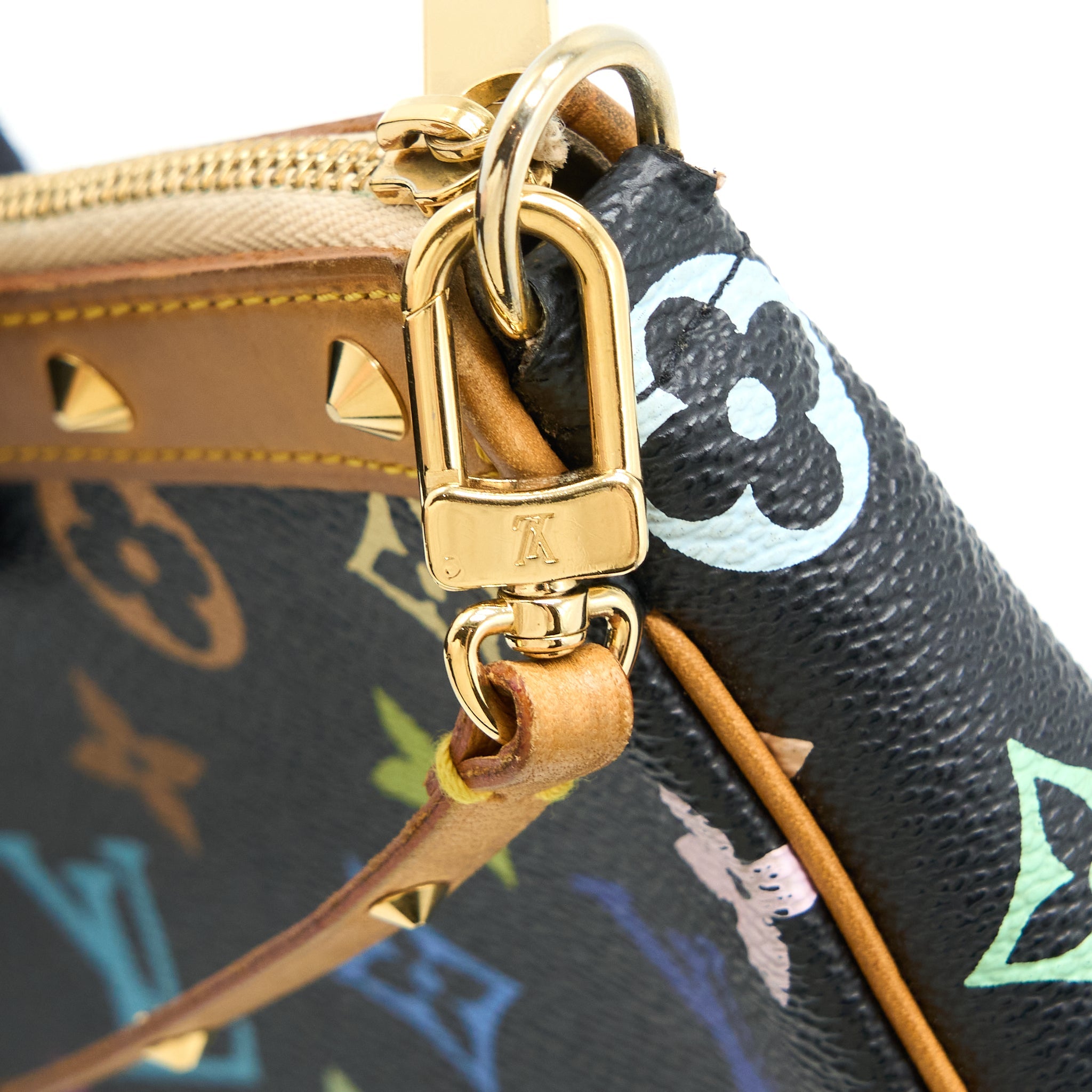 LOUIS VUITTON VINTAGE POCHETTE ACCESSORIES MONOGRAM CANVAS BLACK/MULTICOLOUR GHW
