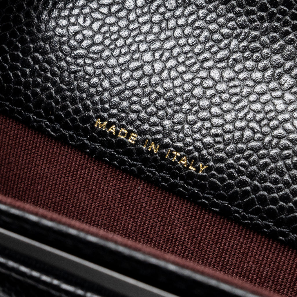 CHANEL CLASSIC FLAP CARD HOLDER CAVIAR BLACK GHW  (MICROCHIP)