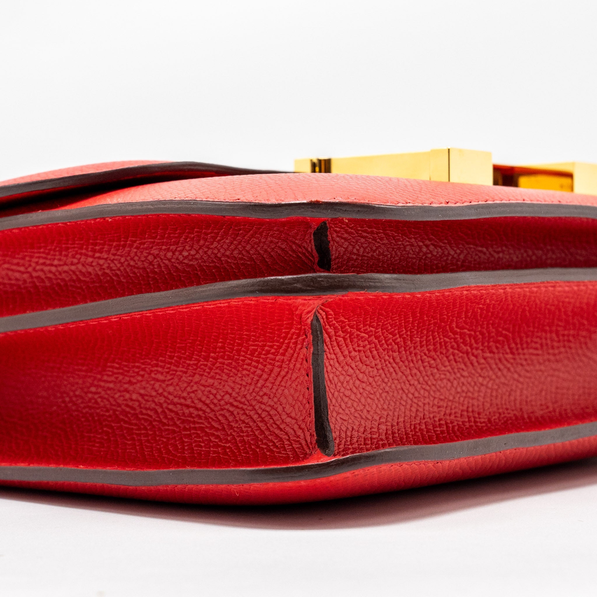HERMES MINI CONSTANCE EPSOM Q5 ROUGE CASAQUE GHW