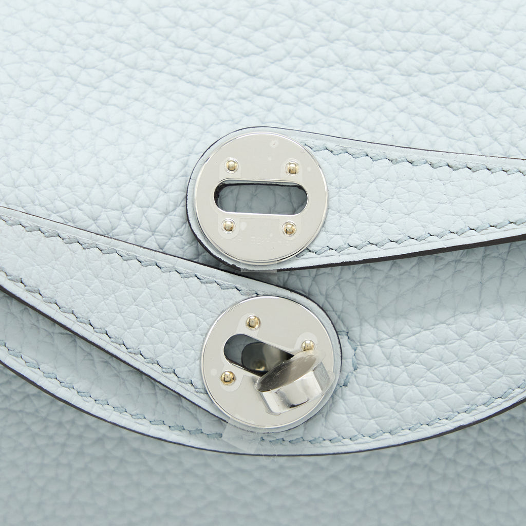 HERMES MINI LINDY CLEMENCE BLUE PALE SHW