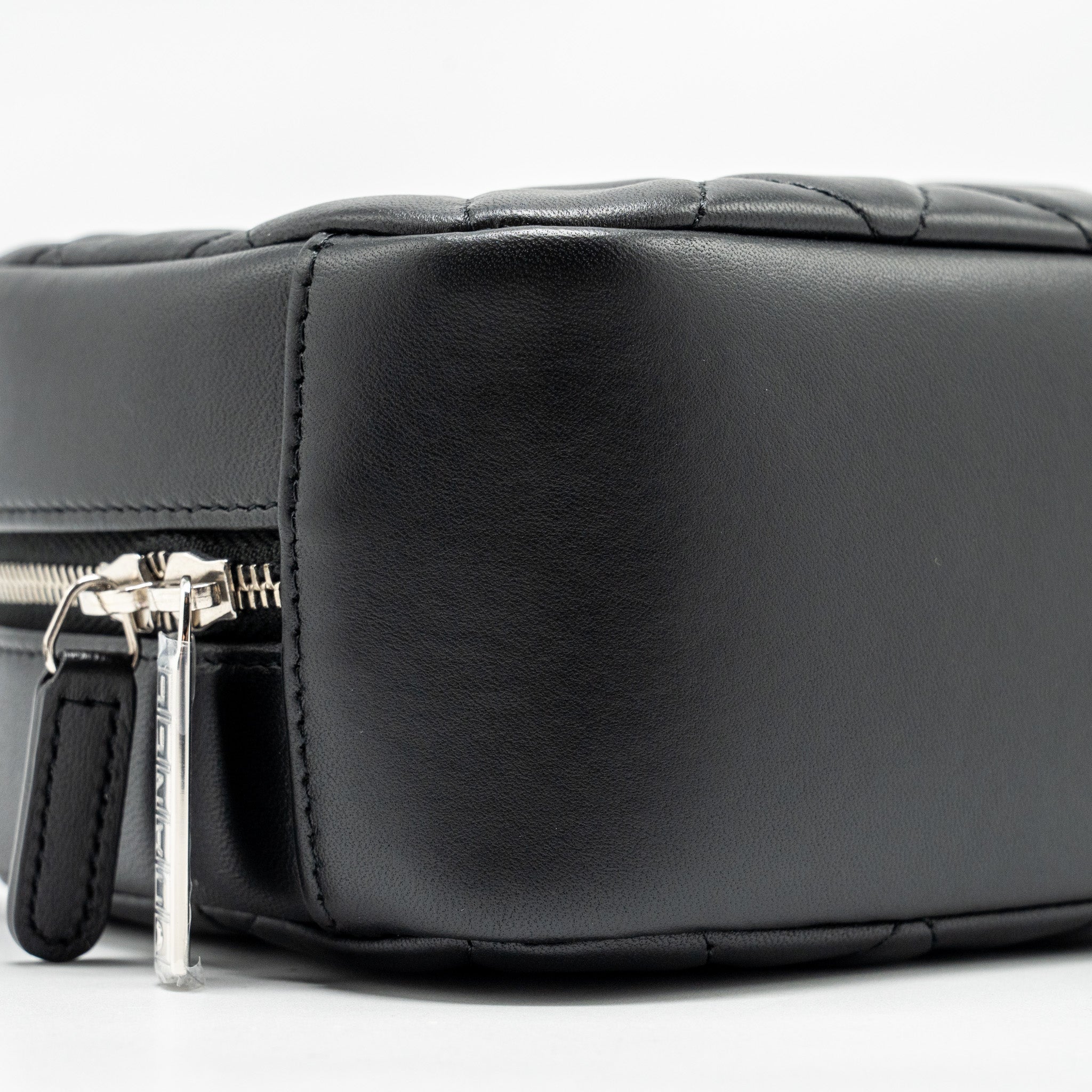 CHANEL QUILTED COSMETIC POUCH LAMBSKIN BLACK SHW