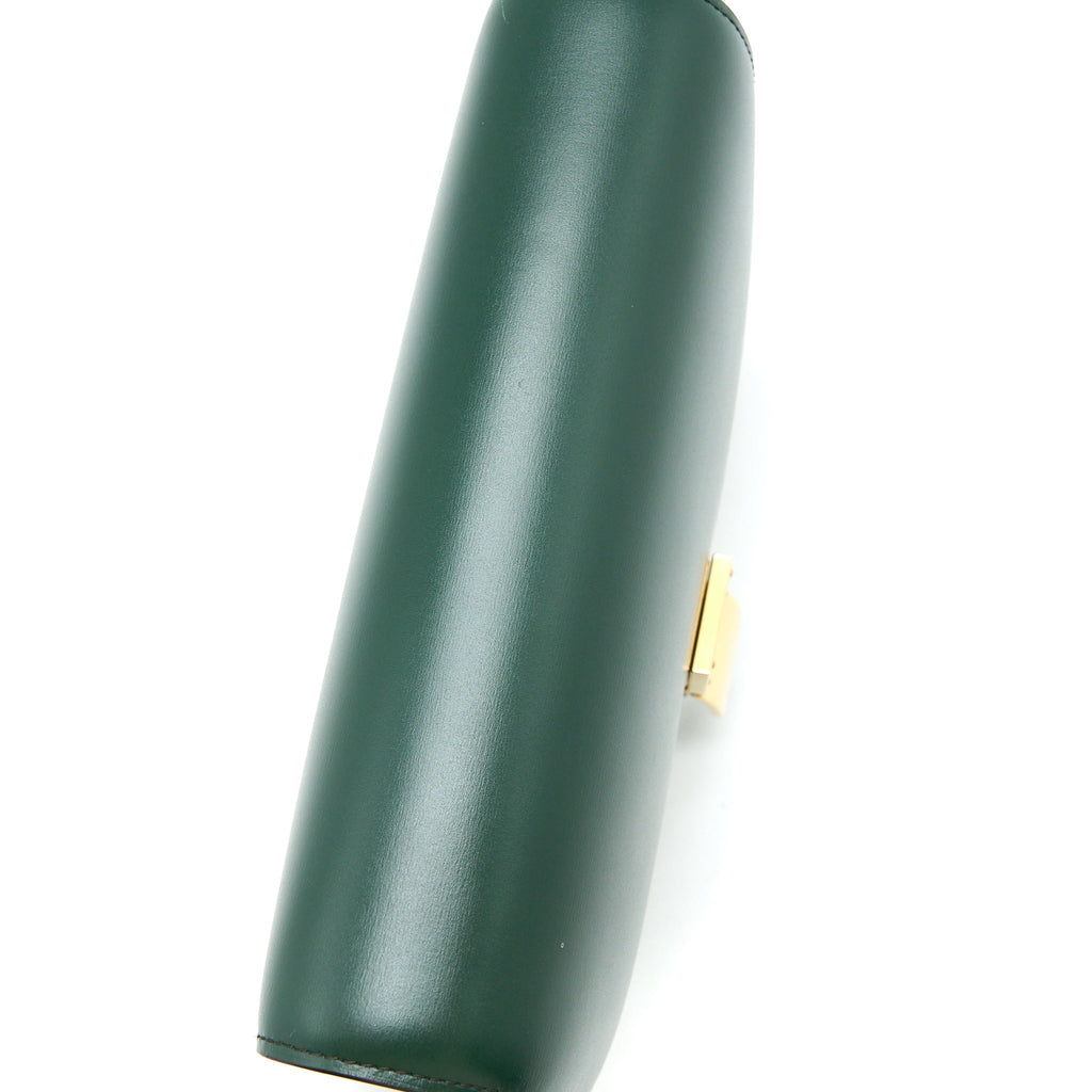 CELINE MEDIUM CLASSIC BOX BAG CALFSKIN GREEN GHW