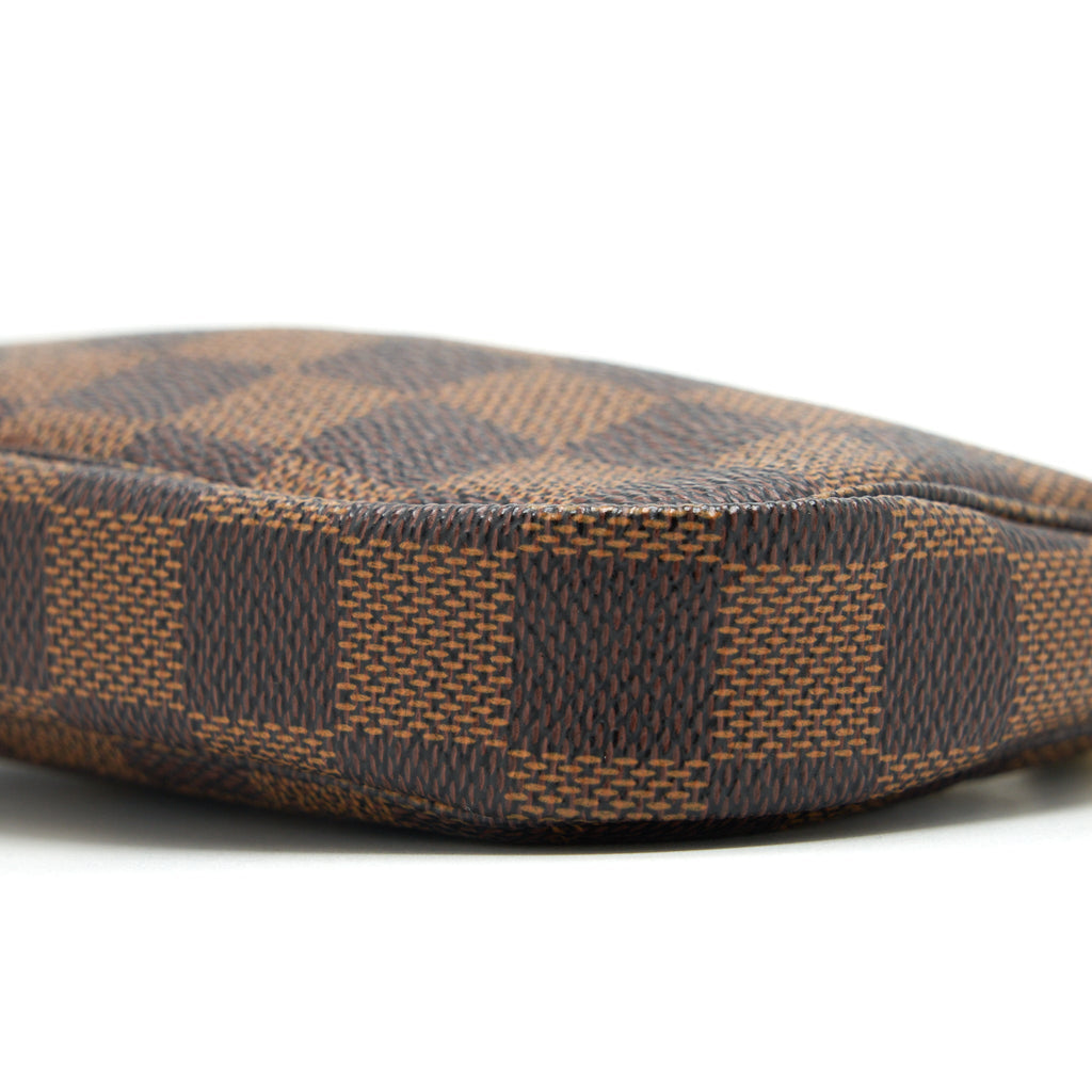 LOUIS VUITTON MINI POCHETTE ACCESSORIES DAMIER EBENE CANVAS GHW