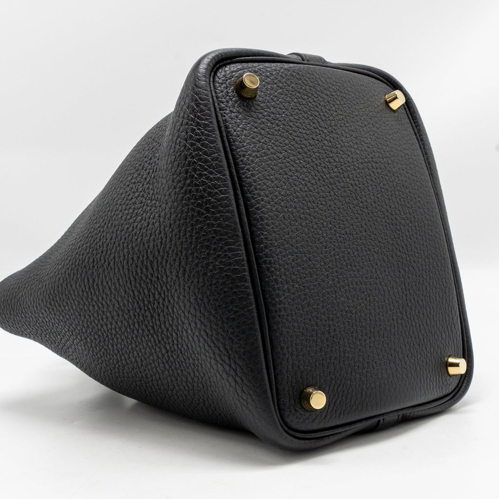 HERMES PICOTIN 18 LOCK BAG CLEMENCE BLACK GHW