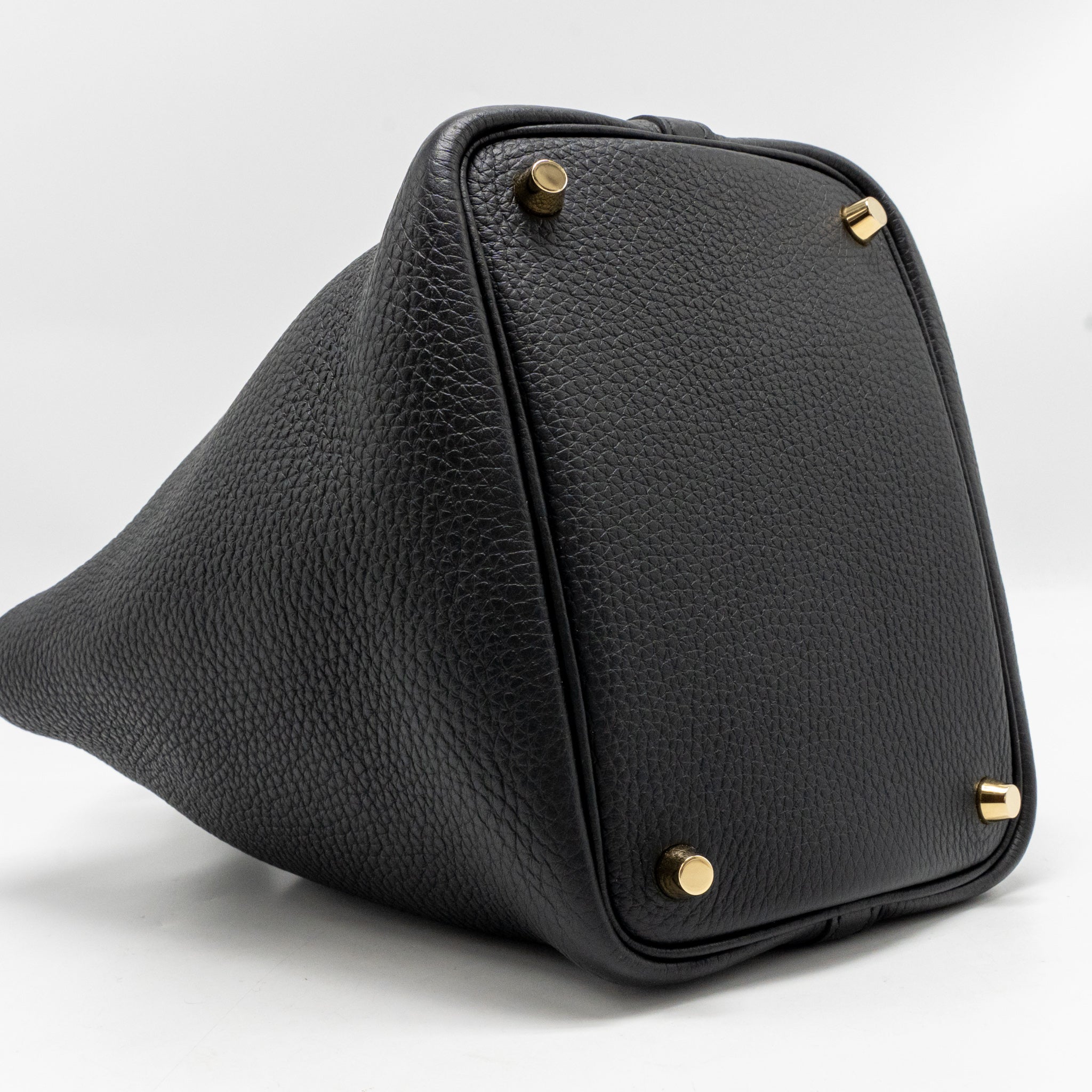 HERMES PICOTIN 18 LOCK BAG CLEMENCE BLACK GHW
