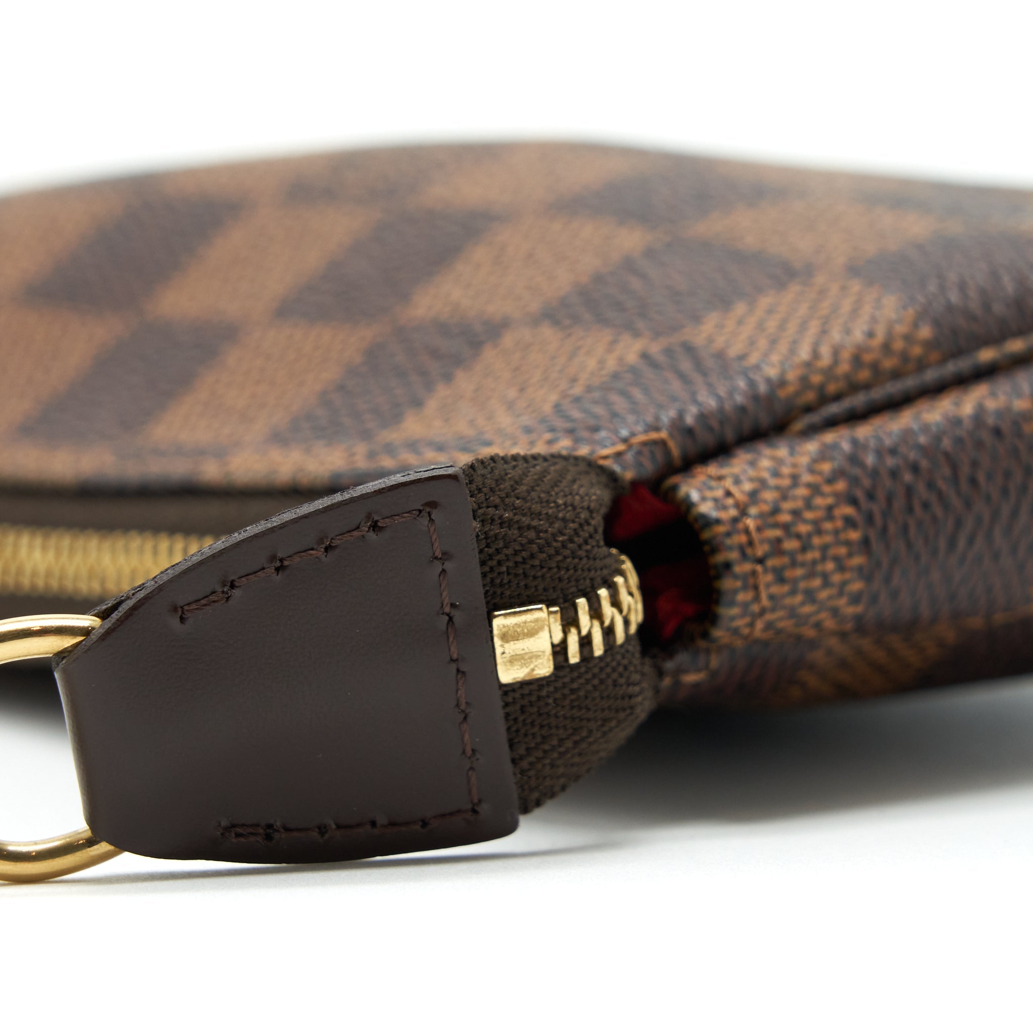 LOUIS VUITTON MINI POCHETTE ACCESSORIES DAMIER EBENE CANVAS GHW