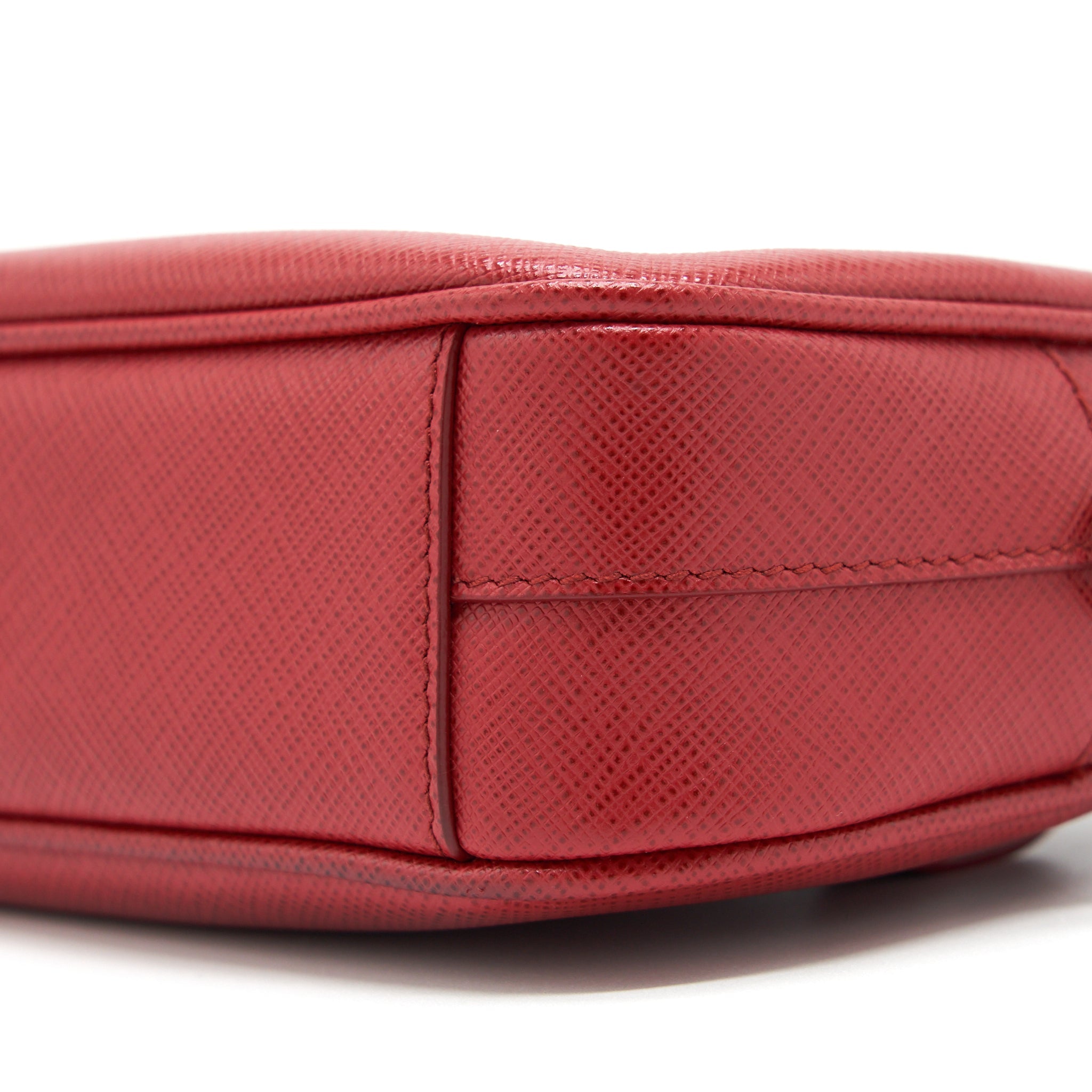 PRADA CROSSBODY/BELT BAG SAFFIANO RED GHW
