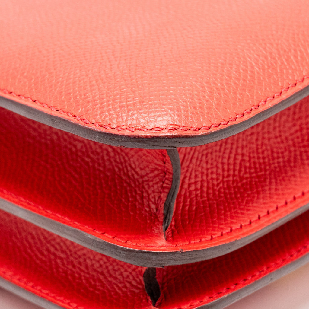 HERMES MINI CONSTANCE EPSOM Q5 ROUGE CASAQUE GHW