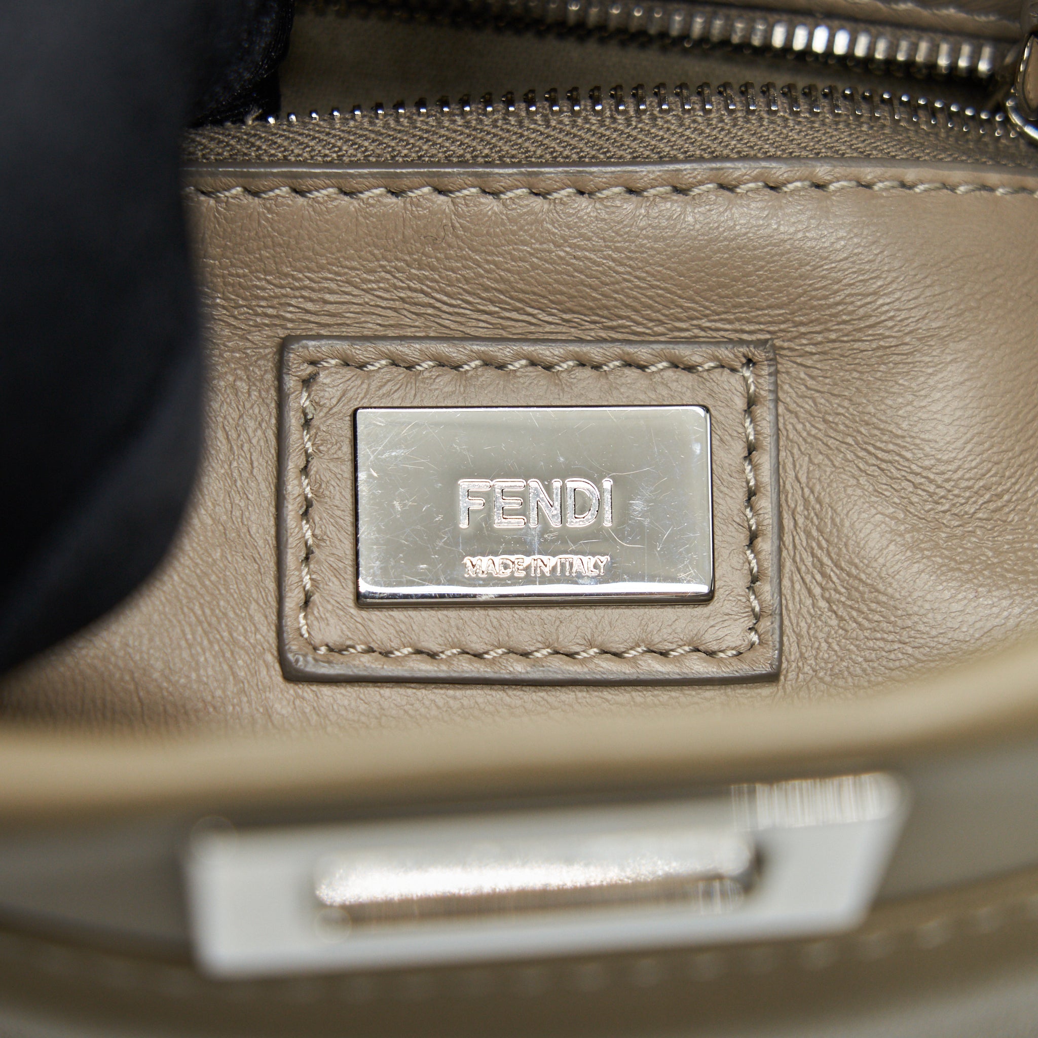 FENDI MINI PEEKABOO LIGHT GREY SHW