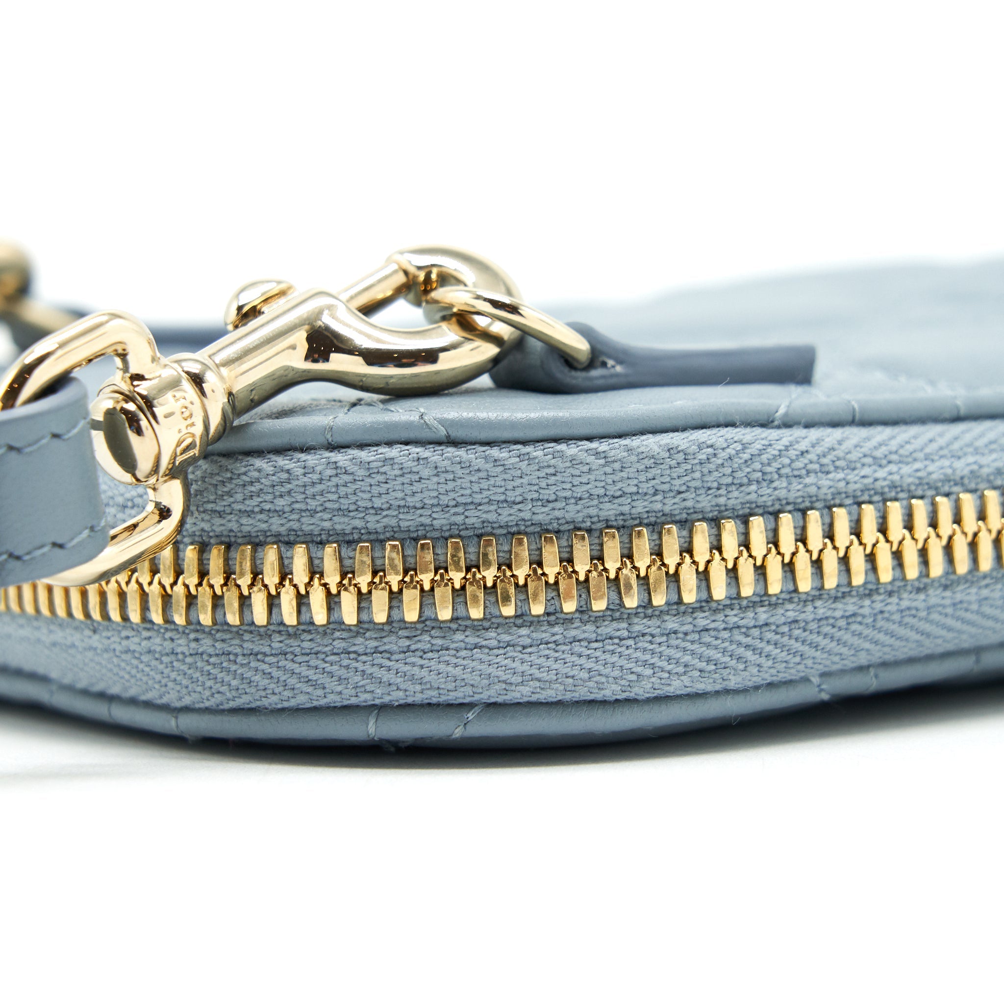 DIOR LADY DIOR TECH HOLDER LAMBSKIN BLUE